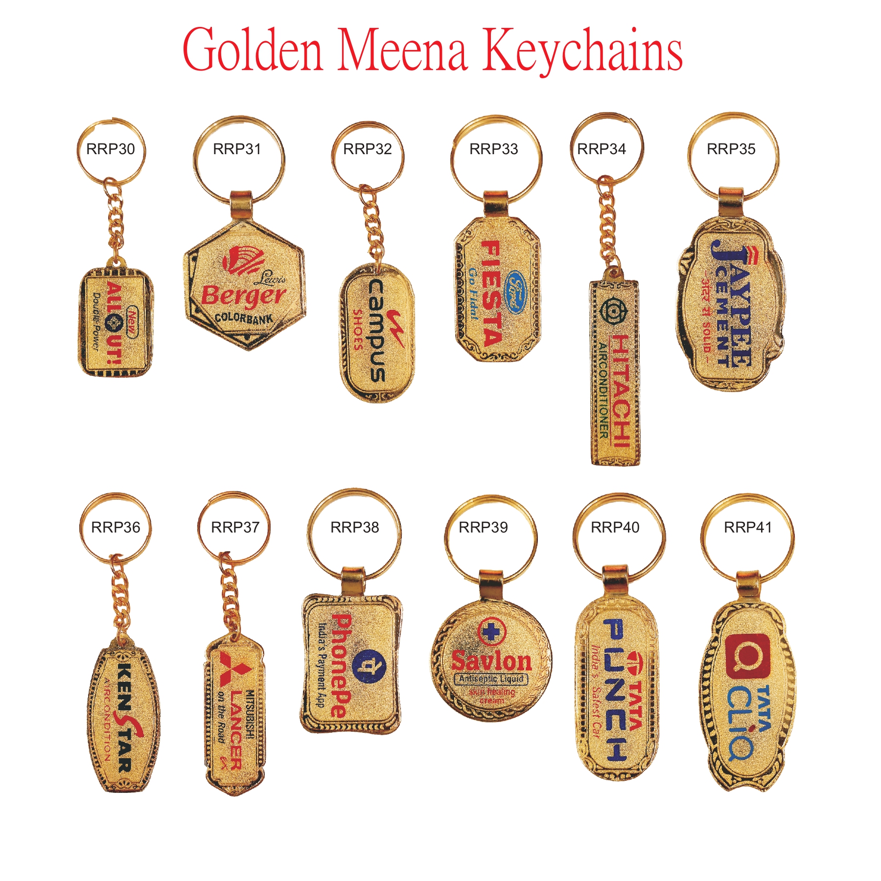 Golden Meena Keychain