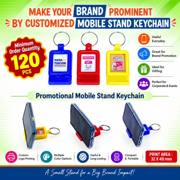 Promotional 2-in-1 Mobile Stand Keychain – Smart Branding Gift