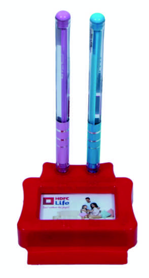 HDFC Life Promotional Plastic Paper Weight With Pen Stand And Mobile Stand