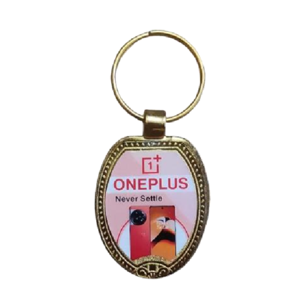 One Plus Golden Digital Keychain