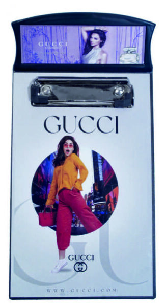 Plastic Promotional Clip Boards ” Gucci “