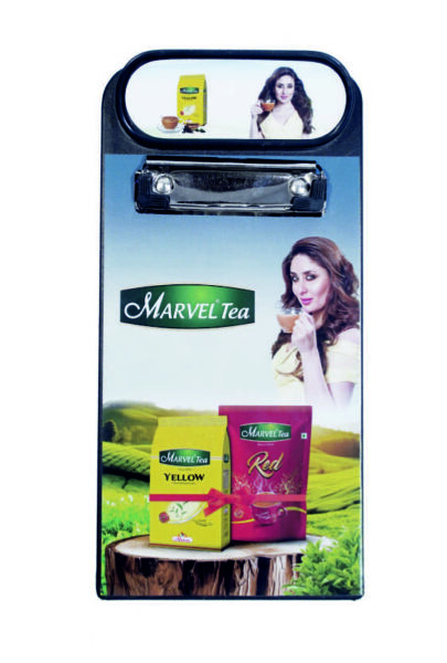 Plastic Promotional Clip Boards ” Marvel Tea “