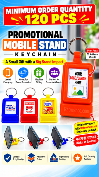 Promotional 2-in-1 Mobile Stand Keychain – Smart Branding Gift