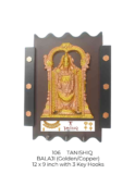 Wall Hanging of Balaji with 3-hook key hanger