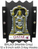 Wall Hanging of Balaji with 3-hook key hanger