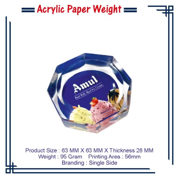Promotional Acrylic Paper Weight – Your Ideas, Our Craftsmanship Rrp 290 N