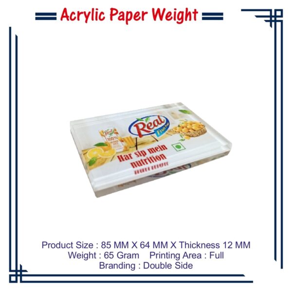 Promotional Acrylic Paper Weight – Your Ideas, Our Craftsmanship Rrp 298 N