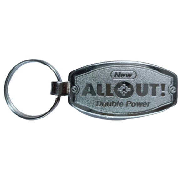 All Out Promotional Chrome Metal Keychain