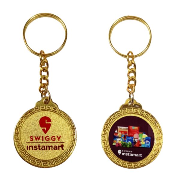 Capturing Memories: Introducing Our Promotional Golden Digital Photo Meena Metal Keychains! Rrp 57 New