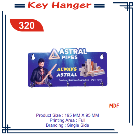 Promotional Essentials: MDF Wooden Key Hanger Special RRP 320 New