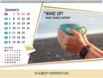 Executive series “Best Inspiration” Table Calander, Size 8.5″ Inch By 7.5″ Inch Bap 614