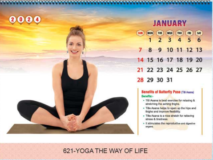 Executive series ” Yoga The Way of life” Table Calander, Size 8.5″ Inch By 7.5″ Inch Bap 621
