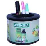 Elevate Your Brand: Round Promotional Plastic Pen Stand Rap 100178