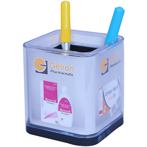 Promotional Plastic Pen Stand Rap 100185