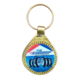 Promotional Golden Digital Photo Meena Metal Keychains 600050