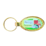 Promotional Golden Digital Photo Meena Metal Keychains 600048