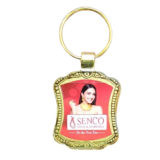 Promotional Golden Digital Photo Meena Metal Keychains 600049