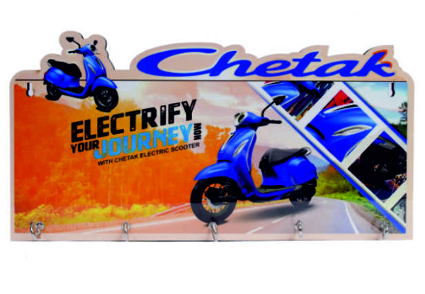 Chetak MDF Wooden Promotional Key Hanger