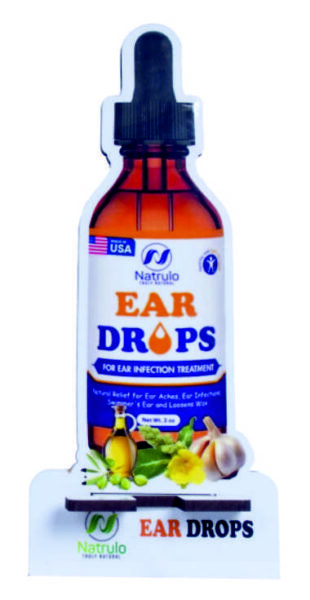 Ear Drops MDF Wooden Promotional Mobile Stand