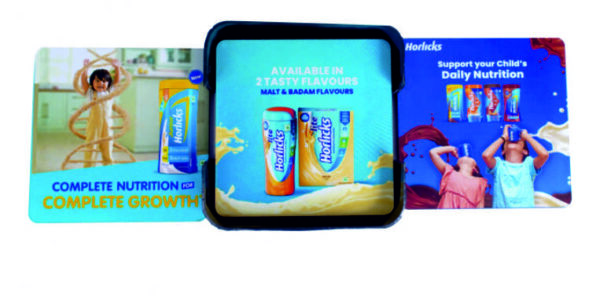 Horlicks MDF Wooden Promotional Tea Coaster