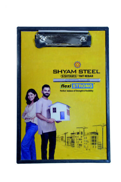 Plastic Promotional Clip Board ” Shyam Steel “