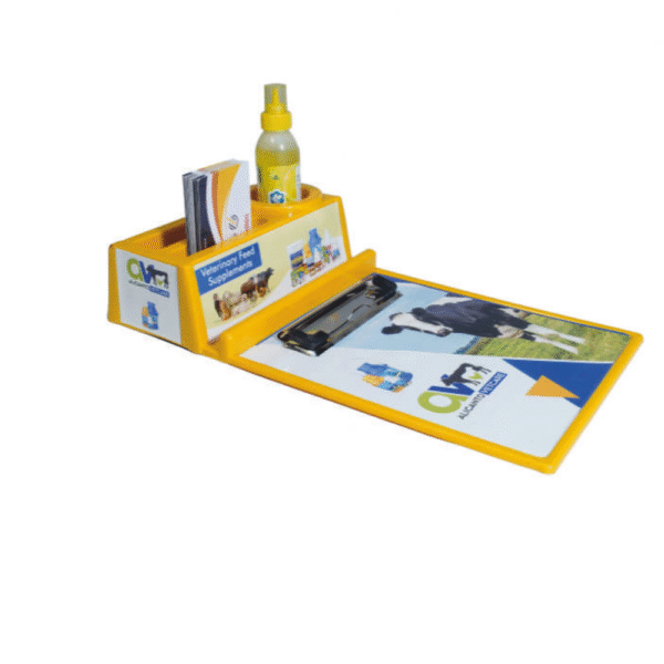 Plastic Promotional Multipurpose Clip Board Cum Pen stand “Alicanto Vectare”