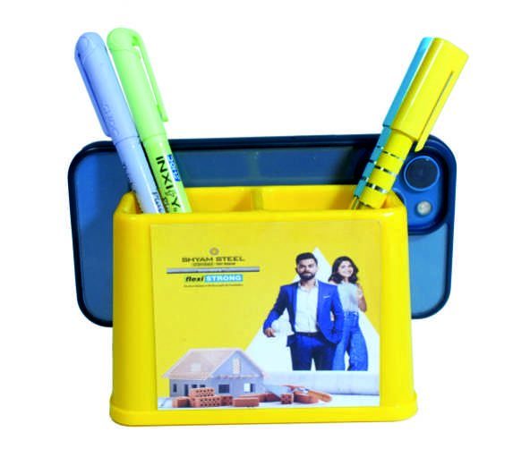 Shyam Steel Promotional Plastic Pen Stand Cum Mobile Stand