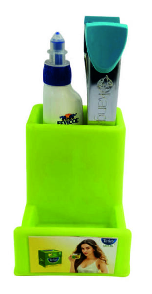 Tetley Promotional Multipurpose Pen Stand Cum Mobile Stand , Coin & Pin Holder