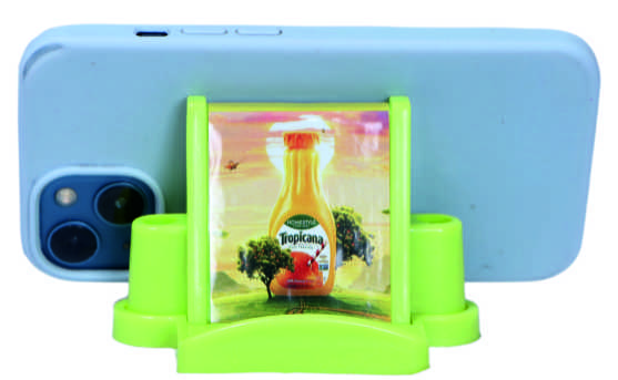 Tropicana Promotional Mobile Stand Cum Pen Holder