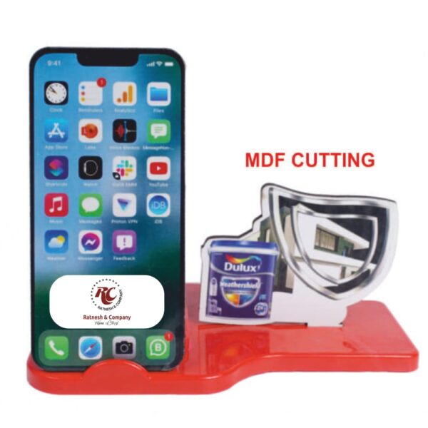 Dulux Promotional MDF Cutting Plastic Pen Stand Cum Mobile Stand