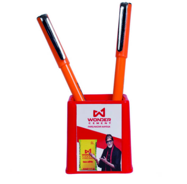 Wonder Cement Promotional Multipurpose Pen Stand Cum Mobile Stand , Coin & Pin Holder