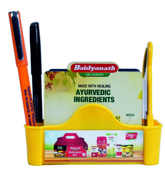 Baiodynth MDF Wooden Promotional Tea Coaster With Pen Stand