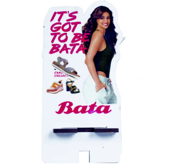 Bata MDF Wooden Promotional Mobile Stand