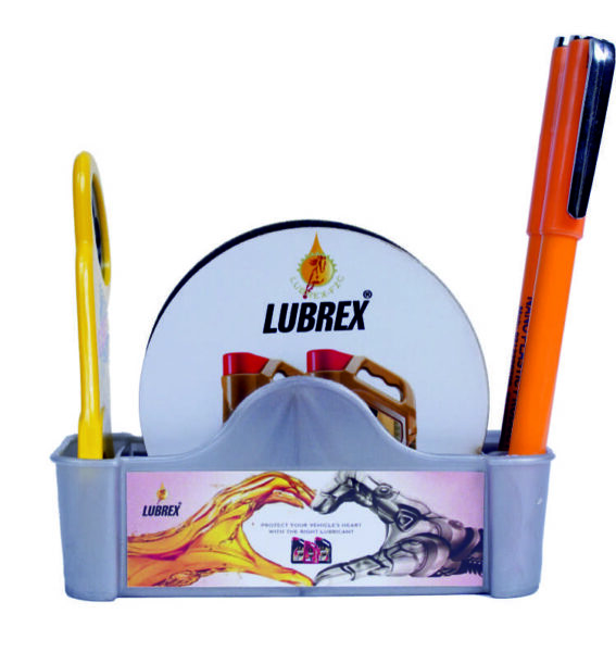 Lubrex MDF Wooden Promotional Tea Coaster With Pen Stand