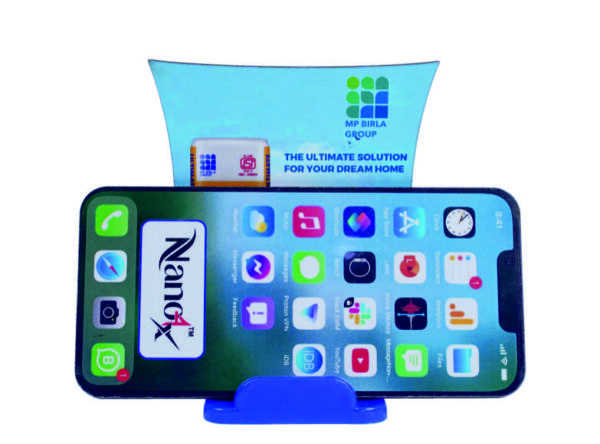 MP Birla Cement Promotional Plastic With MDF Mobile Stand