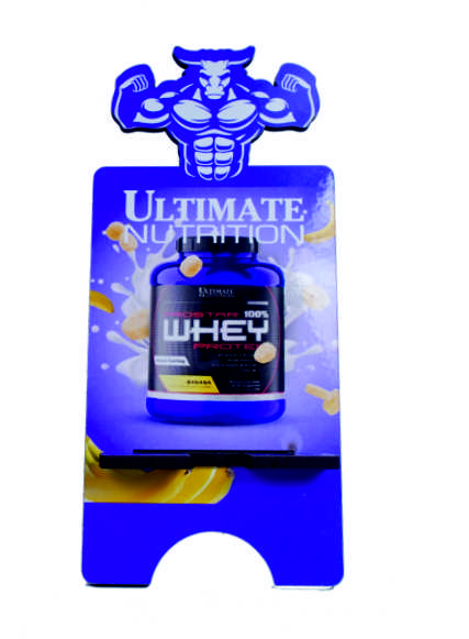 Ultimate Nutrition MDF Wooden Promotional Mobile Stand