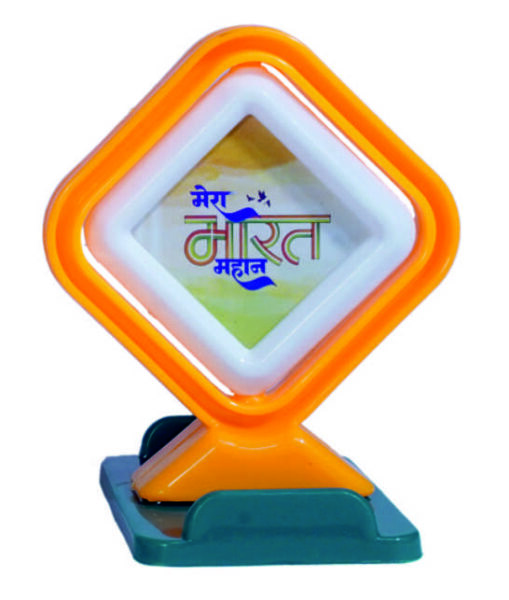 Bharat Promotional Plastic Paper Weight Revolving With Mobile Stand