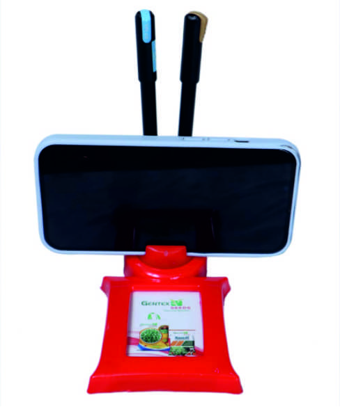 Gentex Plastic Paper Weight Revolving With Pen Stand And Mobile Stand