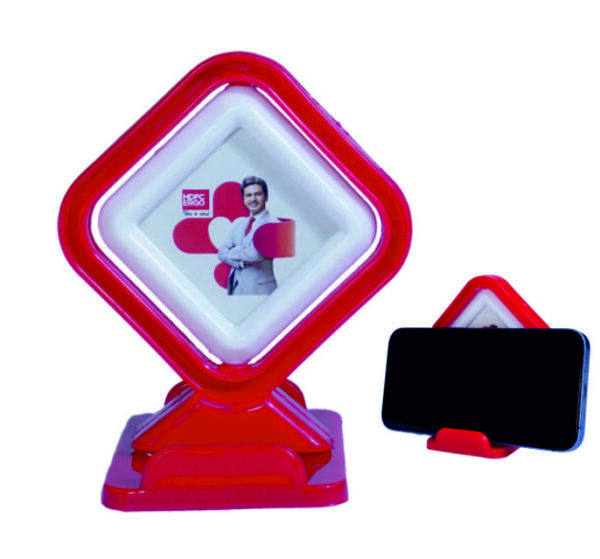HDFC Ergo Promotional Plastic Paper Weight Revolving With Mobile Stand