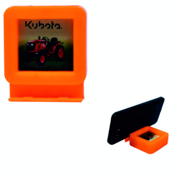 Kubota Promotional Plastic Paper Weight With Mobile Stand