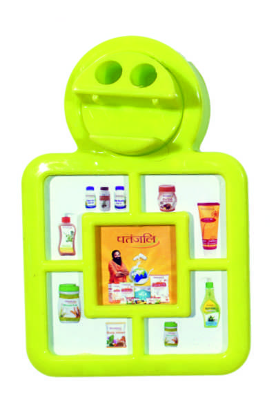 Patanjali Promotional Plastic Paper Weight Revolving With Pen Stand And Mobile Stand