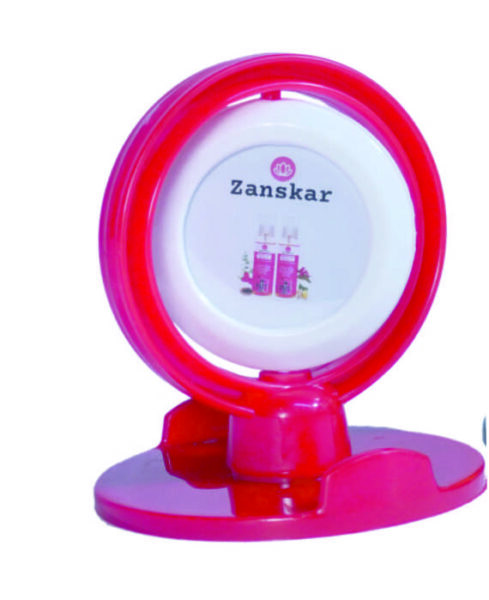 Zanskar Promotional Plastic Paper Weight Revolving With Mobile Stand