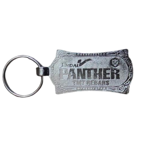 Jindal Panther Nickel Plated Metal Keychain