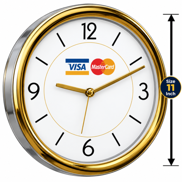 Visa Master card Promotional Wall Clock